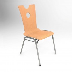 LERRY - Chaise coque bois
