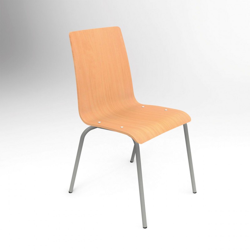 LERRY - Chaise coque bois