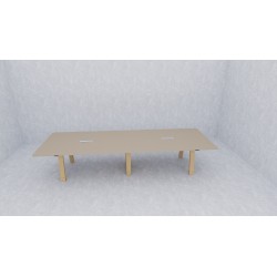 BACOLI Table rectangulaire L.360 X P.100 X H.72, piétement chevalet.  