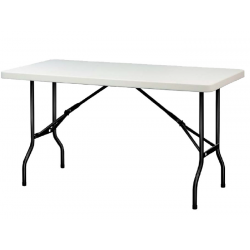 LACHOME Table pliante L.1220 X P.760 mm. Utilisation intérieure et extérieure. Plateau en polyéthylène. 