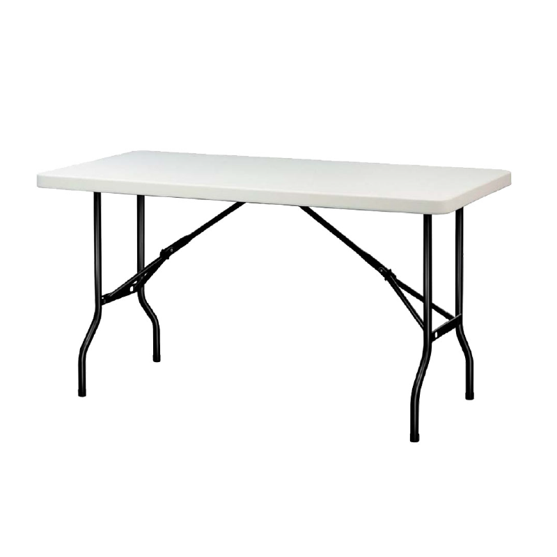 LACHOME Table pliante L.1220 X P.760 mm. Utilisation intérieure et extérieure. Plateau en polyéthylène. 