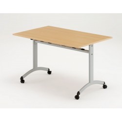 LEPINE - Table rabattable à roulettes rectangulaire P.70 cm.