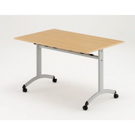 LEPINE - Table rabattable à roulettes rectangulaire P.70 cm.