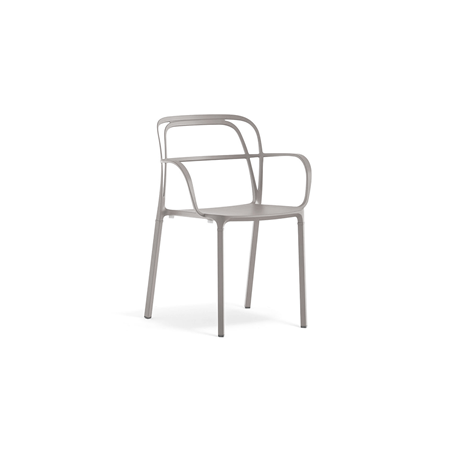 PAGANICA Chaise en aluminium avec accoudoirs 